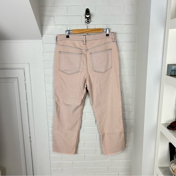 J.Crew Pink Light Faded Wash High Rise Straight Leg Denim Size 31 - Picture 7 of 8